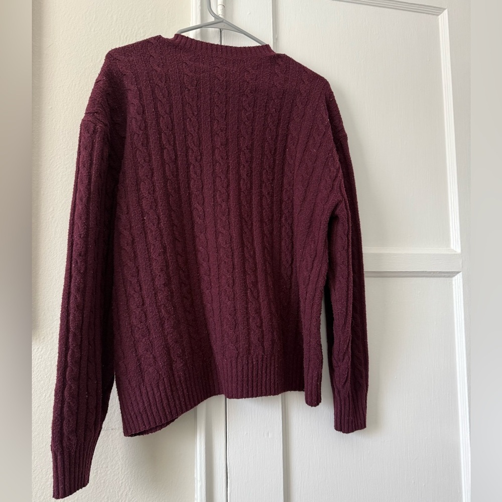 Hollister Maroon Cable Knit Sweater - Picture 7 of 7